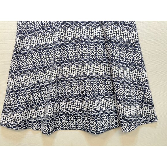 Talbots Womens Sleeveless A-Line Dress Size 2X Navy White Geometric Casual Chic - Picture 7 of 12